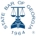 State Bar of Georgia logo featuring scales of justice and the year 1964, with text encircling the image.