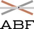 A grey and a brown diagonal line intersect above the partial text "ABF" in bold black letters.